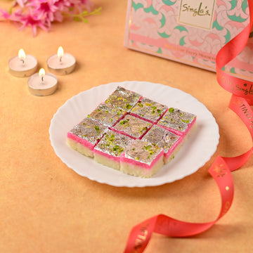 Pink Coconut Burfi